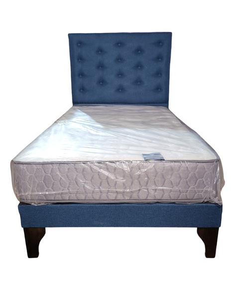Cama Europea 1.5 Plazas + Respaldo Calipso A Piso -3