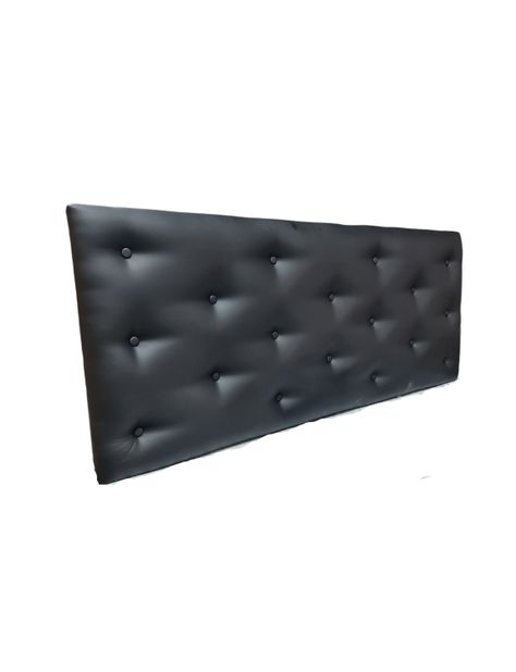 Respaldo Botoné 2P Negro Cuero-1