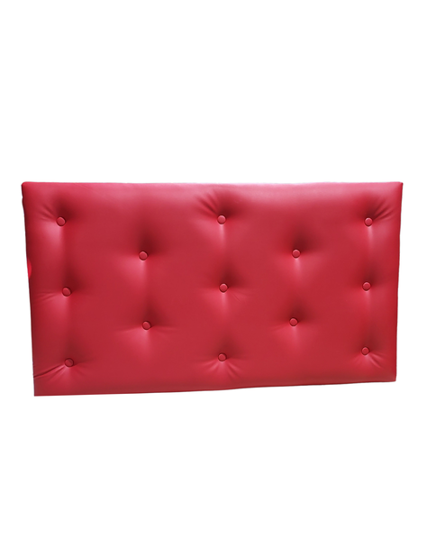 Respaldo 1.5 Plazas Botone Rojo Eco Cuero Muebles Rimar-2