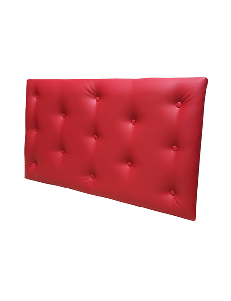 Respaldo 1.5 Plazas Botone Rojo Eco Cuero Muebles Rimar-3