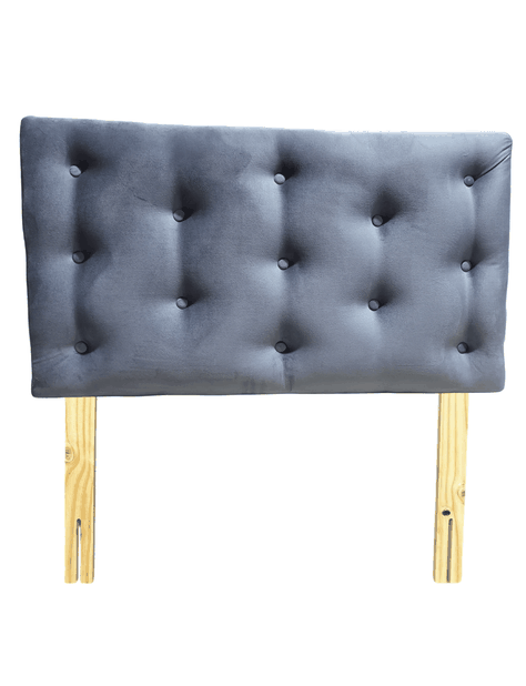 Respaldo 1.5 P Botone Gris Felpa Muebles Rimar-0
