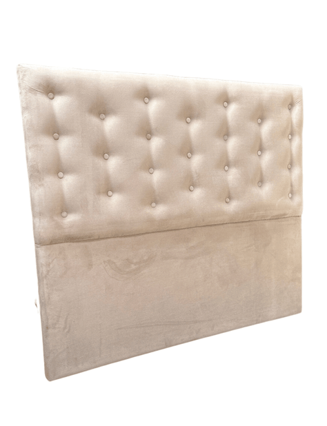 RESPALDO BOTONE A PISO 2 PLAZAS BEIGE FELPA -1