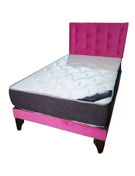 CAMA EUROPEA RIMAR 1.5P FUCSIA FELPA -2