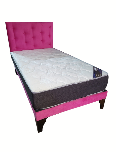CAMA EUROPEA RIMAR 1.5P FUCSIA FELPA -1