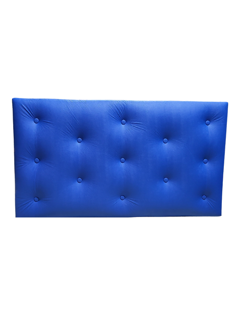 Respaldo 1.5 Plazas Botone Azul Eco Cuero Muebles Rimar-1