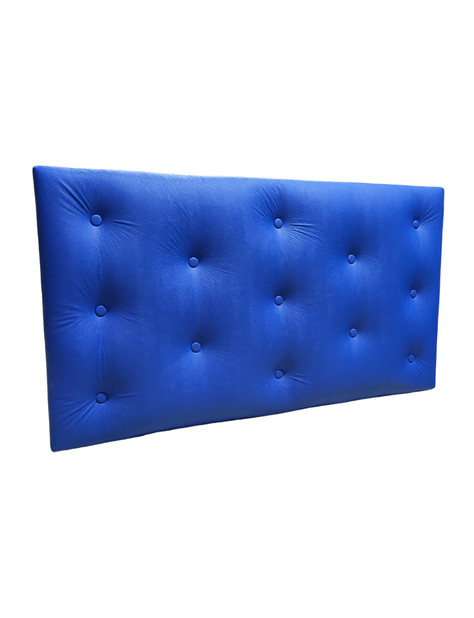 Respaldo 1.5 Plazas Botone Azul Eco Cuero Muebles Rimar-2