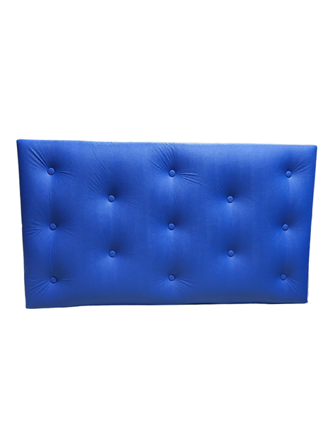 Respaldo 1.5 Plazas Botone Azul Eco Cuero Muebles Rimar-3