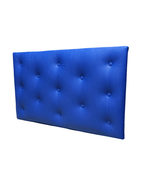 Respaldo 1.5 Plazas Botone Azul Eco Cuero Muebles Rimar-4