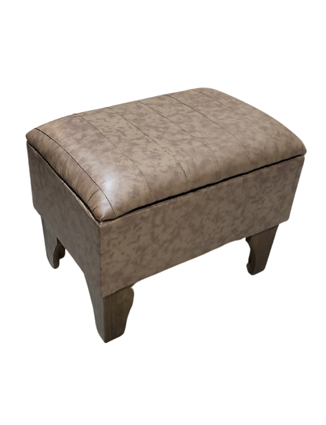 Banqueta Baúl Miel Eco Cuero 60x40x45x20 Muebles Rimar-1