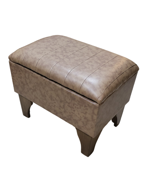 Banqueta Baúl Miel Eco Cuero 60x40x45x20 Muebles Rimar-2