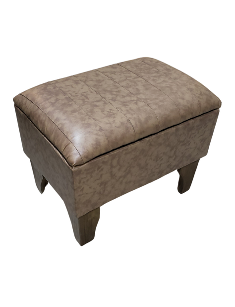 Banqueta Baúl Miel Eco Cuero 60x40x45x20 Muebles Rimar-3