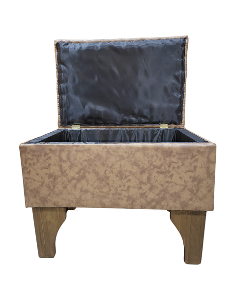 Banqueta Baúl Miel Eco Cuero 60x40x45x20 Muebles Rimar-4