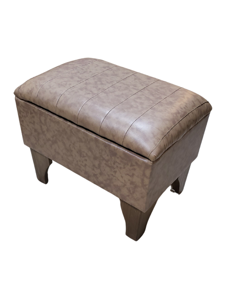 Banqueta Baúl Miel Eco Cuero 60x40x45x20 Muebles Rimar-5