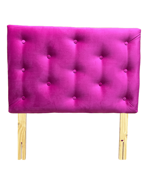 Respaldo 1 Plaza Fucsia Felpa Muebles Rimar-0