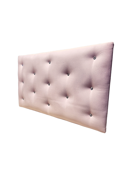 Respaldo 1.5 P Boton Diamante Rosa Pastel Felpa -3