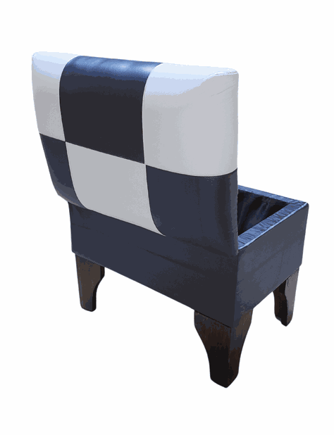 Baúl Bicolor Blanco Dama Eco Cuero 60x40x45x20 Rimar-5