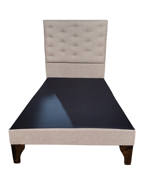 Base Europea 1P Respaldo Beige Jaspiado Eco Cuero a Piso Botone-0
