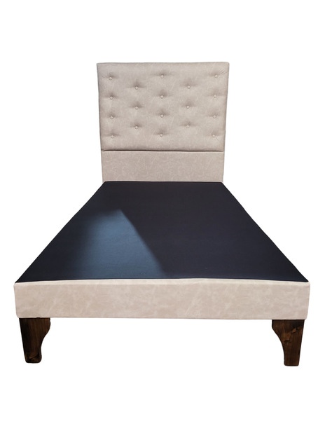 Base Europea 1P Respaldo Beige Jaspiado Eco Cuero a Piso Botone-3