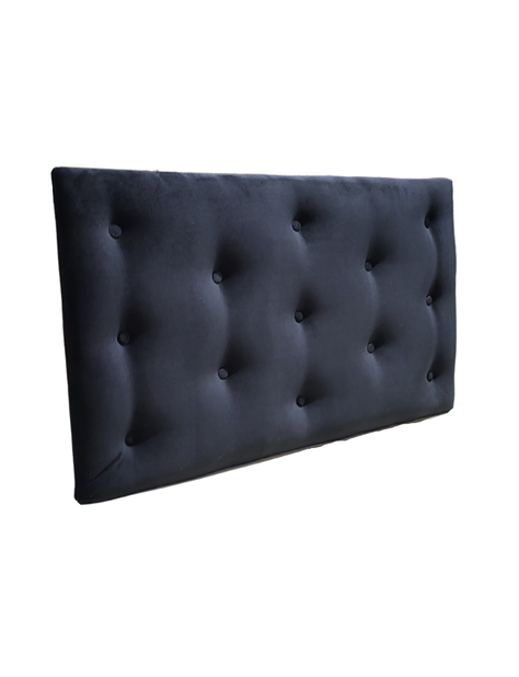 Respaldo 1.5 P Botone Negro Felpa Muebles Rimar-2
