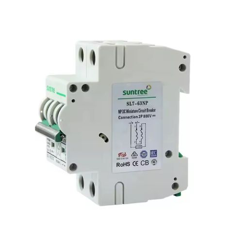 Interruptor Automático Dc 6a 550v 2p Bipolar Solar Sl7n-63-1