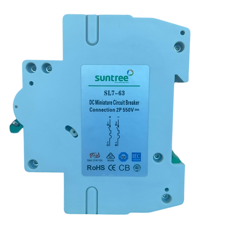 Interruptor Automático Dc 6a 550v 2p Bipolar Solar Sl7n-63-4