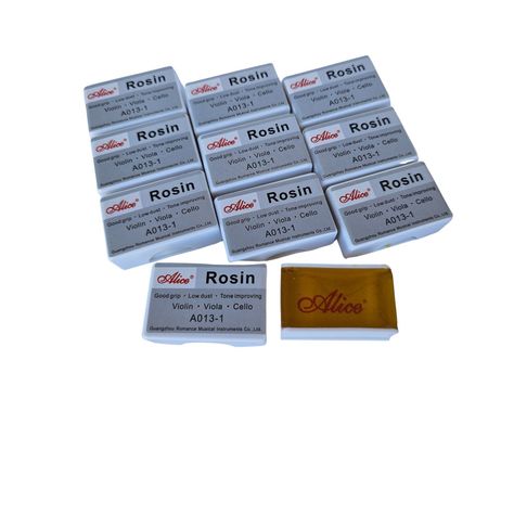Pack 10 Resina Pecastilla Colofonia Alice A013-1 Violín Cell-0