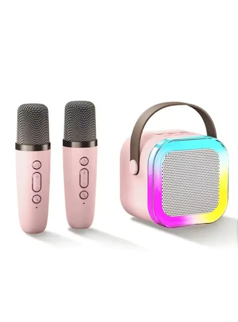 Karaoke Portátil Doble Micrófono Bluetooth con Mini Parlante RGB-0