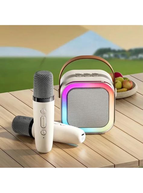 Karaoke Portátil Doble Micrófono Bluetooth con Mini Parlante RGB-2
