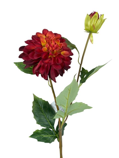 Flor Dahlia Roja 68cm-1