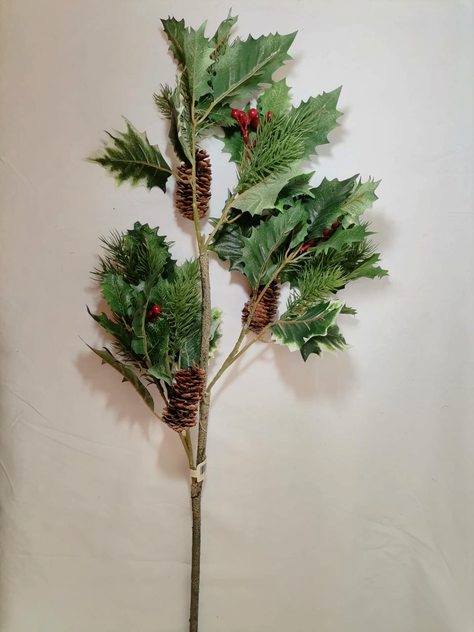 Flor Decorativa Rama De Muerdago 76Cm-0