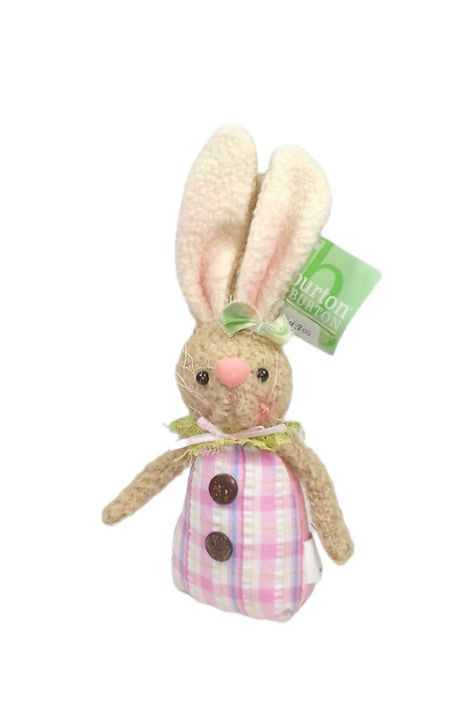 Mini Pareja De Conejo Rosa 20cm-0