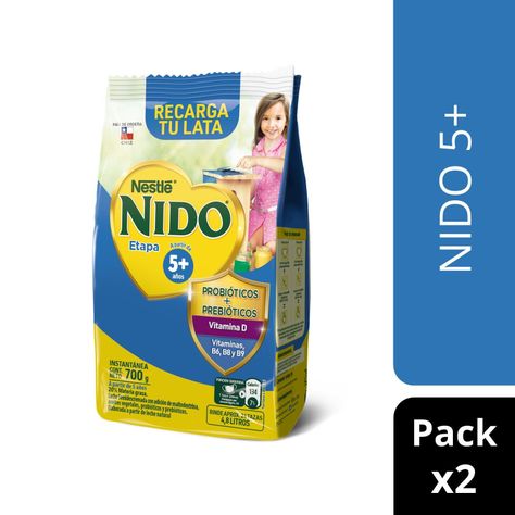 Pack Leche en Polvo NIDO® Etapa 5+ 700g x2-0
