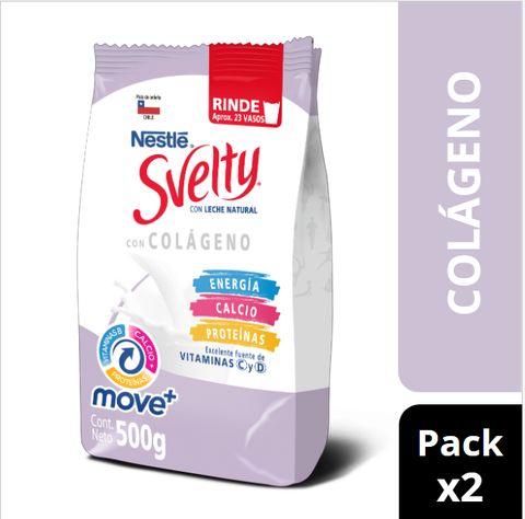 Leche en Polvo SVELTY® Move+ con Colágeno Sin Lactosa 500g Pack X2-0