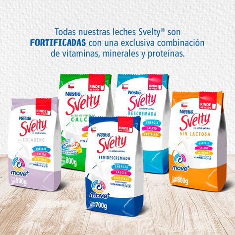 Leche en Polvo SVELTY® Move+ con Colágeno Sin Lactosa 500g Pack X2-3