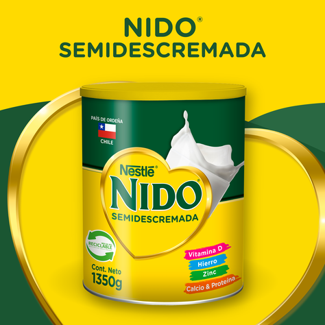 Leche en polvo NIDO® Semidescremada Tarro 1350g Pack x 3-2