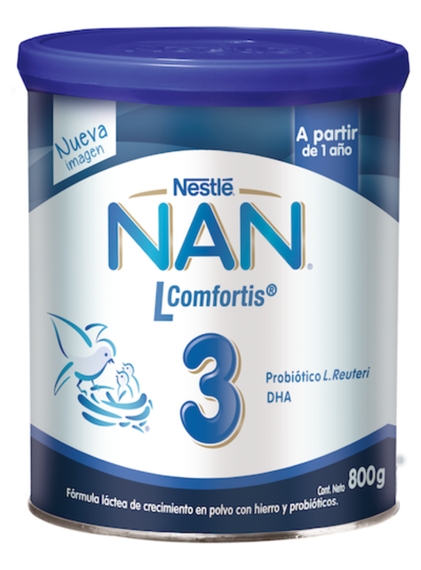 Fórmula Infantil NAN® 3 L Comfortis 800g X3 Unidades-1