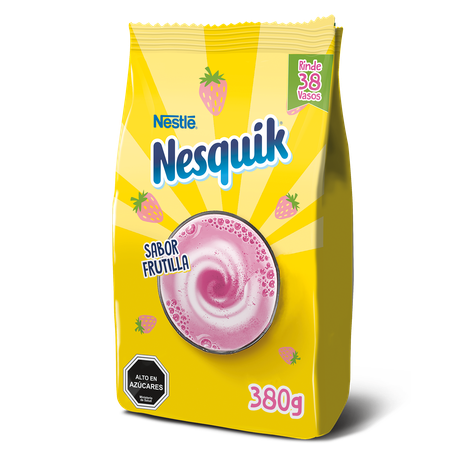 Saborizante para Leche NESQUIK® OPTISTAR® Frutilla Bolsa 380g Pack X4-1
