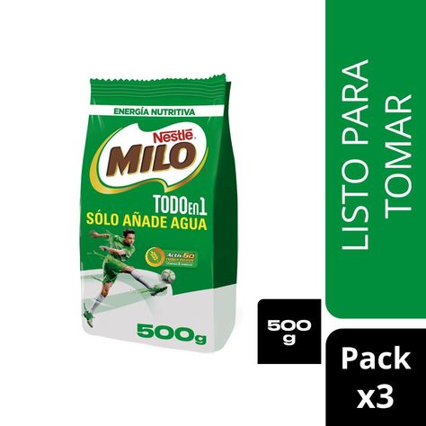 Saborizante MILO® ACTIV-GO® con leche listo para tomar Bolsa 500g Pack X3-1