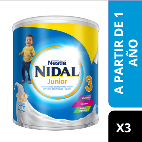 Fórmula infantil NIDAL® Junior 800g X3-0