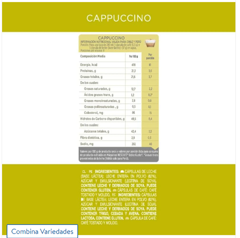 Cápsulas de Café NESCAFÉ® DOLCE GUSTO® Capuccino Caja 16 Cápsulas-1