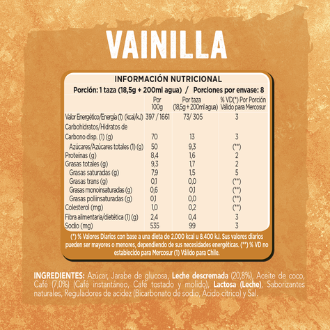 Café NESCAFÉ® Vainilla Latte 8x18,5g X3 Cajas-4