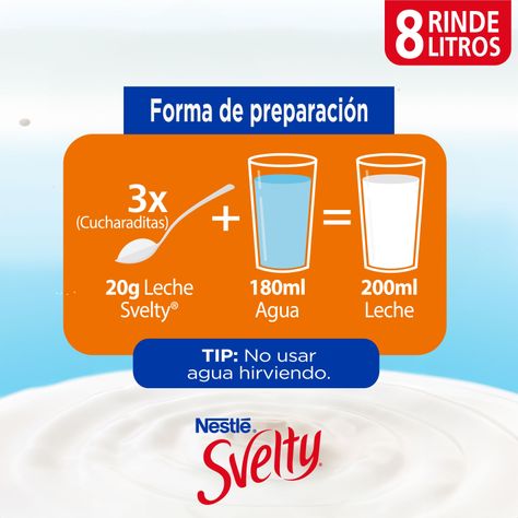 Leche en Polvo SVELTY® MOVE+ Descremada Sin Lactosa Bolsa 800g Pack X2-1