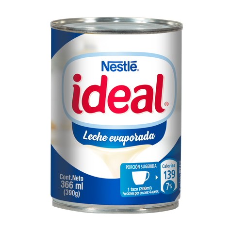 Leche Evaporada IDEAL®  Clasica Tarro 390g Pack x4-1