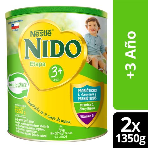 Leche en polvo NIDO® 3+ Protectus® 1350g Pack X2-0
