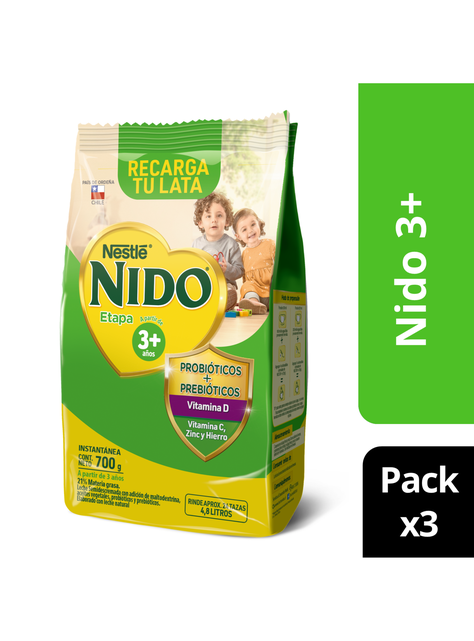 Leche en Polvo NIDO® Etapa 3+ Bolsa 700g Pack x3-1
