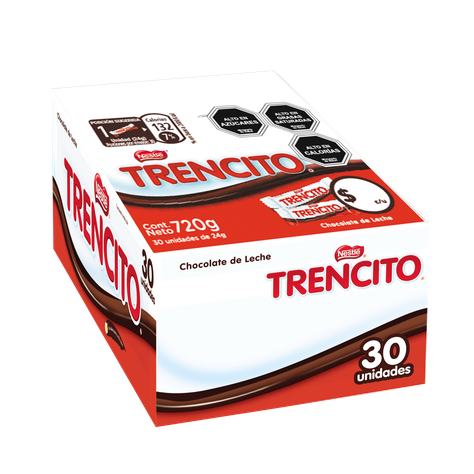 Chocolate de leche TRENCITO® Barra Caja 30x24g-1