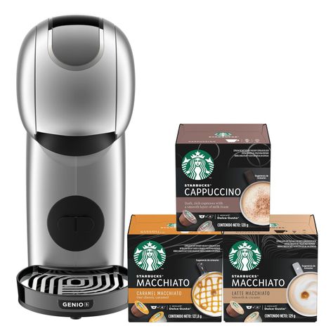 Cafetera DG Genio S Touch Silver + Capsulas Starbucks X3 Cajas-0