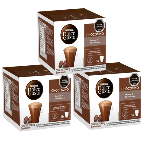 Pack 3 Café NESCAFÉ DOLCE GUSTO® Chococino 10 Cápsulas-0