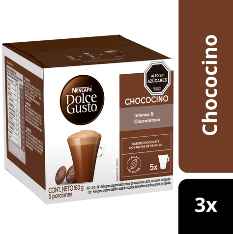 Pack 3 Café NESCAFÉ DOLCE GUSTO® Chococino 10 Cápsulas-1