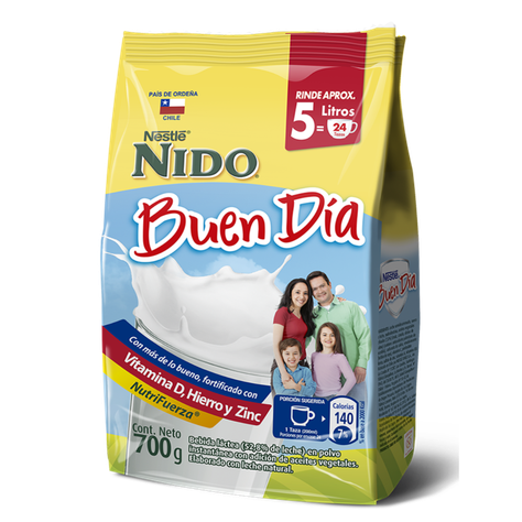 Pack Leche en Polvo NIDO® Buen Día Bolsa 700g x2-1